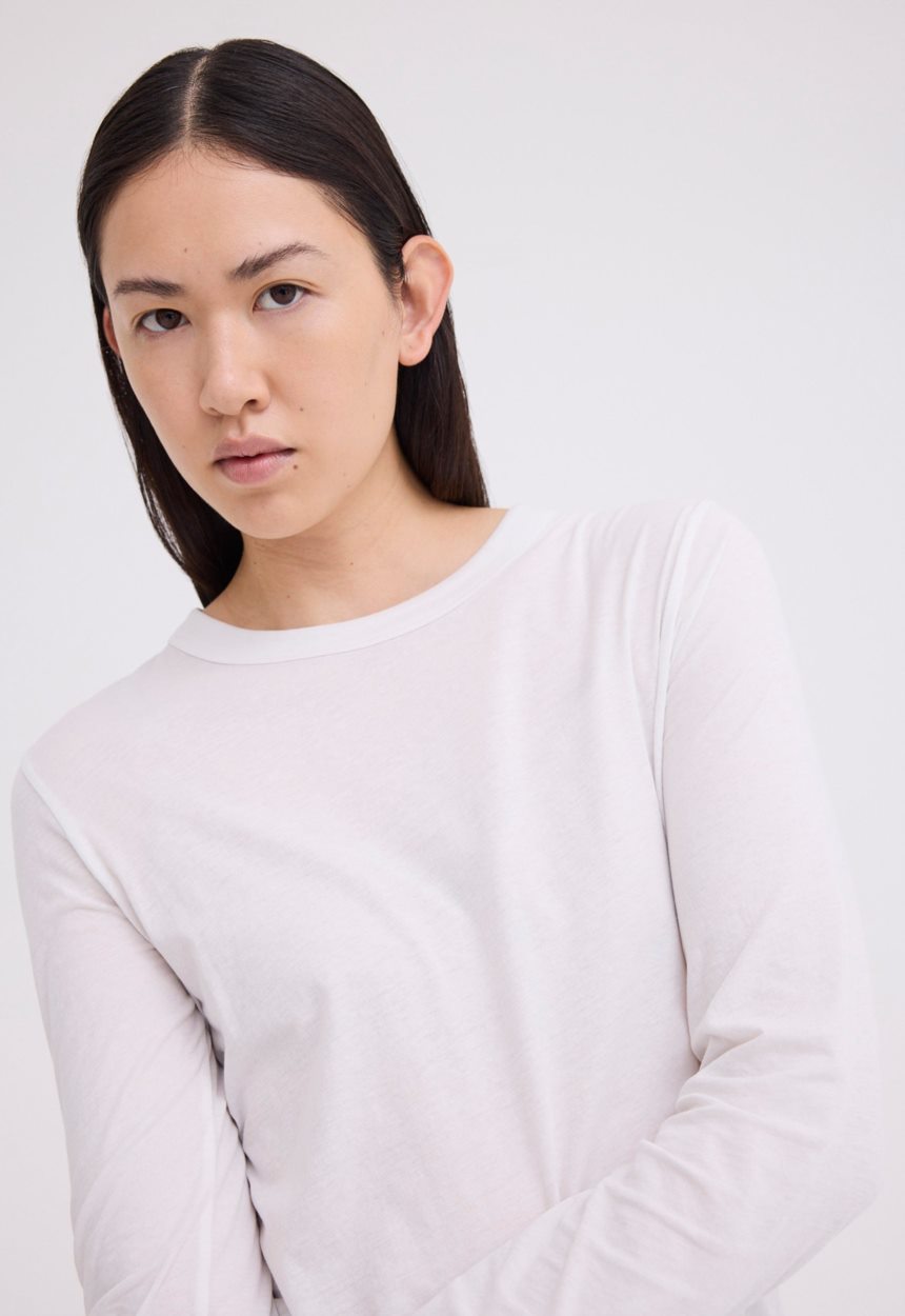 Jac + Jack Davies Long Sleeve Tee - Ghost White